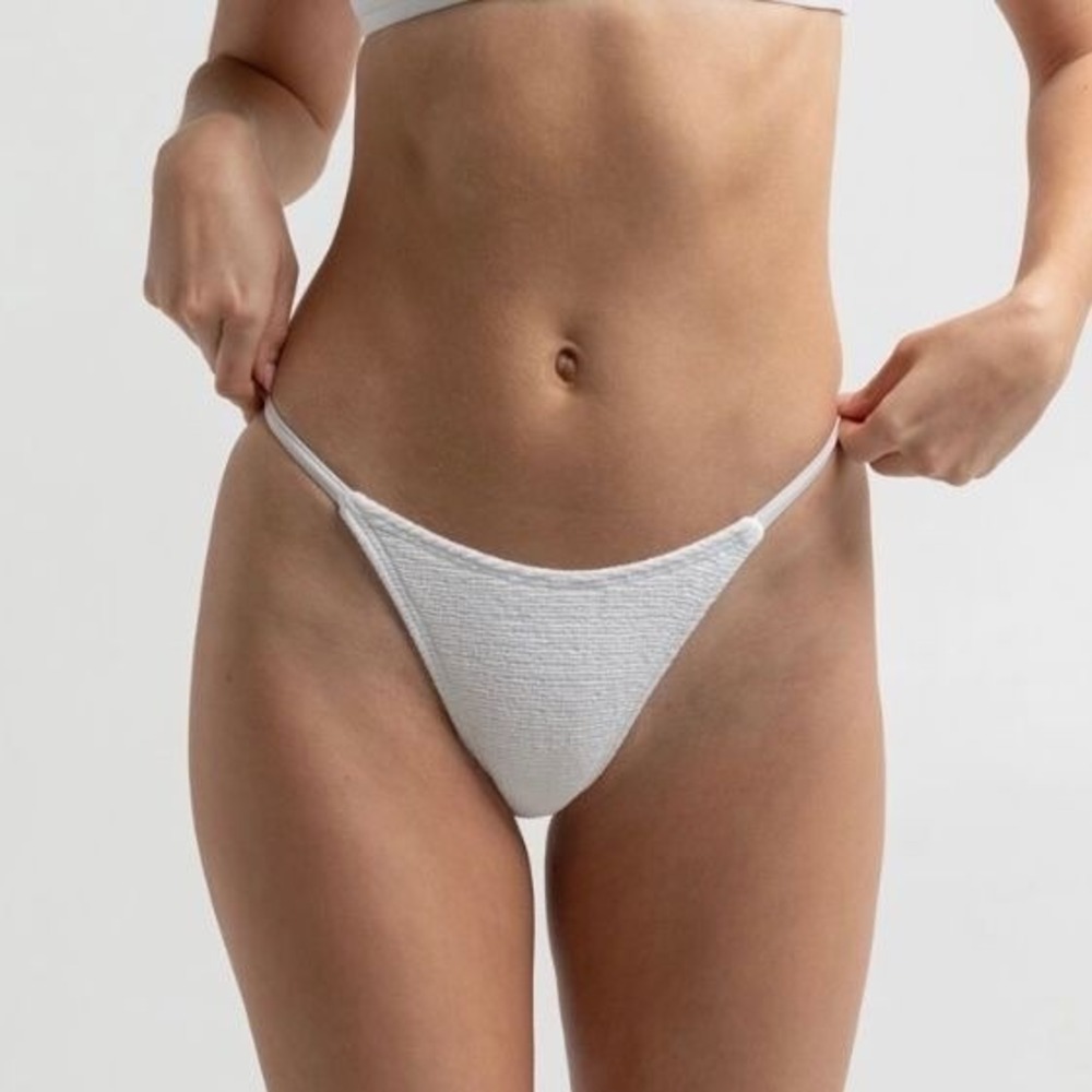 Damsel Texture High Leg Bikini Bottoms NWT Large